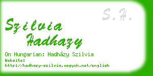 szilvia hadhazy business card